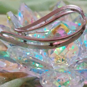 Vintage Napier Silver Tone Swirl/ Swoop